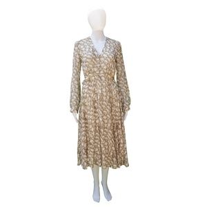 Derek Lam Silk Snake Print Midi Dress